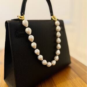 Decorative Pearl Bead Purse Bag Charm Accessory